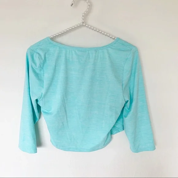 Gymshark Ballet Crop Top Pale Turquoise Marl - Picture 3 of 7